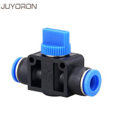 China Hotel HVFF Pnuematic Gaskets 4/6/8/10/12mm Air Duct Hose Connector 2 Way Push In Common Fitting Pneumatic Connector Valve Switch Parts for sale