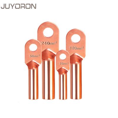 China DT-10/16/25/35/50/70/95 Splice DT-10/16/25/35/50/70/95 Copper Wire Connector Crimp Spot Hole Cable Pure Copper Terminal Pressure Glue Terminal Cold Type for sale