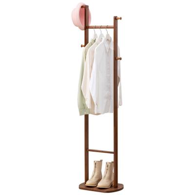 China (Others)Adjustable Wooden Hat Racks Display Stands Coat Hall Clothing Hanging Hooks With Shoe Shelf Handbags Tree for sale