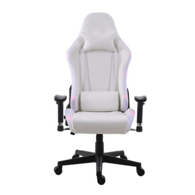 China RGB LED spinning light racing OEM product fashionable racing gaming office chair with choiceable speaker for sale