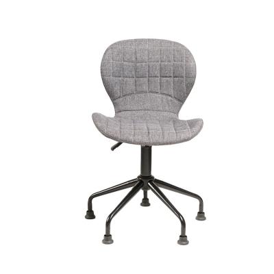 China Wholesale Swivel Adjustable (Height) Adjustable Fabric Metal Base Accent Chair With Wheel for sale