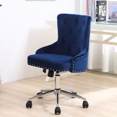 China Wholesale Good Prices New Modern Rotating Leisure Office Chair Comfortable Blue for sale