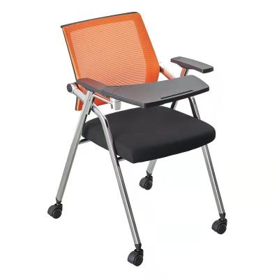 China Colleague (Height)Adjustable College School Classroom Furniture Students Training Chair With Notepad Table for sale