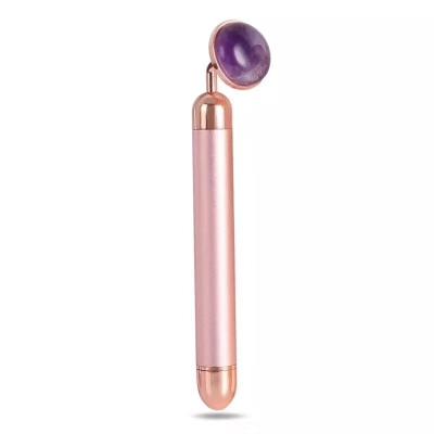 China Hot Selling Premium Amethyst Automatic Vibrating Face Rollers New Arrival Jade Rollers for sale