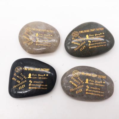 China Custom Engraved River Stones from Europe with Inspirational Words as Gifts for sale