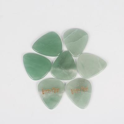 China 2021 Amazon Style Fashionable Popular Guitar Picks Top Grade Green Aventurine Customized Guitar Pick for sale