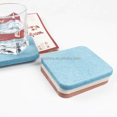 China China 2021 Colorful Square Shape Diatomite Coaster Round Shape Cup Mat for sale