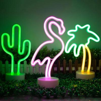 China Home Gift Unicorn Heart Neon Light LED Neon Sign Light Holiday Flamingo Night Lamp Christmas Party Wedding Industrial Battery Operated Decoration for sale