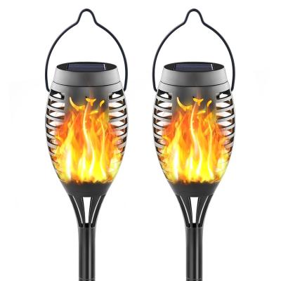 China 3in1 Garden Lantern Hanging Christmas Lights Wedding Outdoor Waterproof Christmas Garden Pathway Decor Solar Flame Torch Light for sale