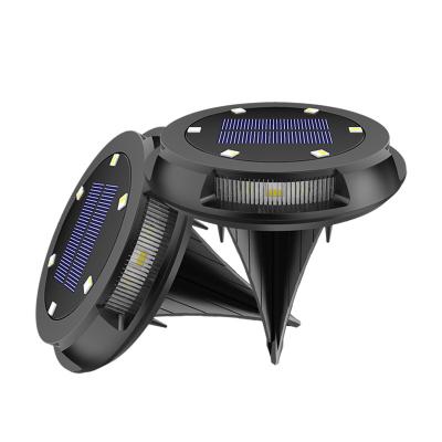 China Yiwu New Rectified LED Disc Light Colorful Lighting Solar Ground Lights Outdoor Waterproof Solar Garden Lawn Lights for sale