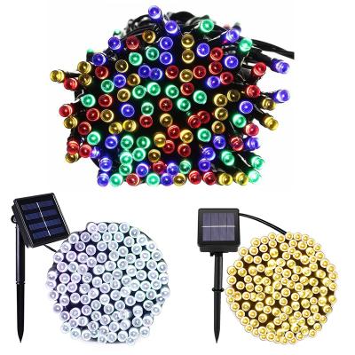 China Residential Solar String Lights For Garden Waterproof 5M Outdoor Lighting 50LED Christmas 8 Modes Holiday Decor Fairy Solar Powered Lights for sale