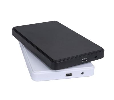 China Screw Less Design 2.5 Inch Plastic Screw Less USB2.0 To SATA II Interface Hard Drive SSD Enclosure for sale