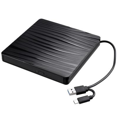 China External External CD-ROM Drive with USB 3.0 and Type-C for VCD/DVD/CD-ROM/-R/+R/-RW Burner/Player/Writer for sale