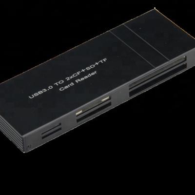 China Aluminum Foil USB 3.0 Superspeed Multi Card Reader For SD Card/CF Card/TF Card for sale