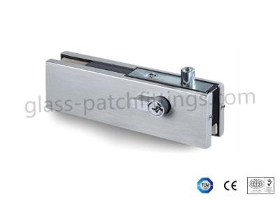 China Edge Smooth Frameless Glass Door Locks , Patch Fitting Lock With Brass Cylinder Key for sale