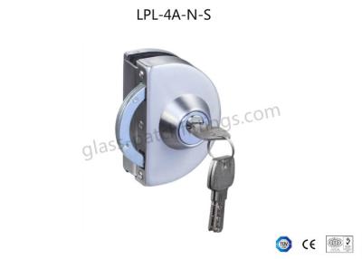 China Single Opening Frameless Glass Door Patch Fittings Lock With Strike Plate for sale