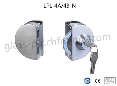 China Double Side Glass Door Hardware Semicircular Shape Double Opening Patch Lock for sale