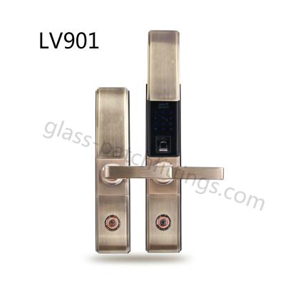 China Solid Copper Home Fingerprint Lock , Smart Card Door Lock Virtual Bit Password for sale