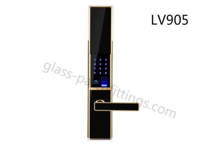 China Glazed Touch Screen Fingerprint Door Lock Automatic Tamper Resistant Alarm for sale