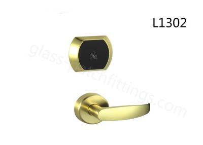 China Golden Color Hotel Room Security Door Locks Static Current <18uA Long Service Life for sale