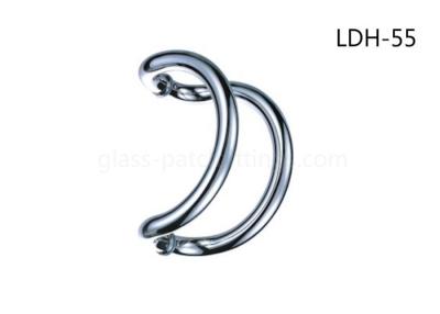 China Semi Circle Shaped Glass Door Pull Handles Utilizing In 8 - 12mm Wooden Door for sale