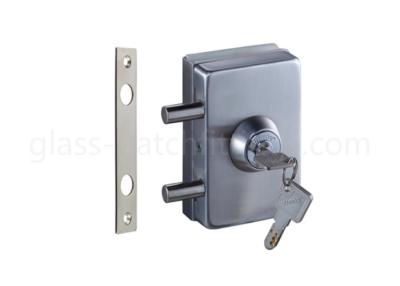 China Brass Cylinder Frameless Door Lock Polished Finish Single Side Key Door Lock for sale