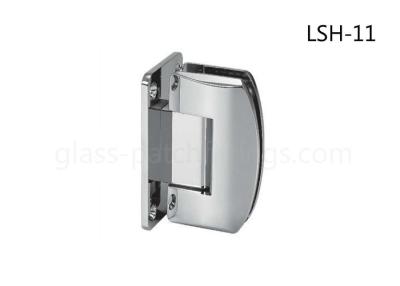 China Curve Brass Glass Shower Door Hinges Hardware L Shaped With Gaskets Preventing Glass Damage for sale