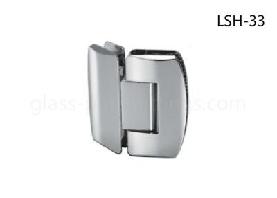 China Frameless Glass Shower Door Hinges Silver Color 135 Degree Opening Angle for sale