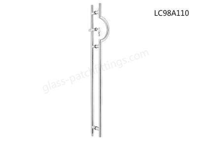 China US Standard Glass Swing Door Stainless Steel Pull Handle With Lock Glass Door Handles for sale