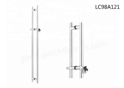 China Widely Used Superior Quality Polished Stainless Steel Glass Door Handle With Lock for sale