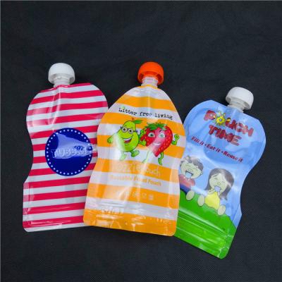 China Safety Baby Food Pouch Packaging Reusable Liquid Pouch Custom Mylar Printed Packaging Bags for sale