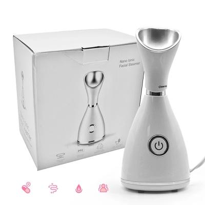 China Hot DEEP CLEANSING Warm Mist Moisturizing Pores Facial Steamer Sprayer Face Steamer Nano Cleansing Ionic Facial Steamer for sale