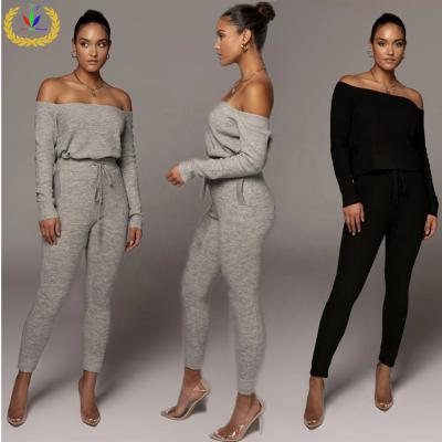 China 2021 Breathable High Quality Summer 2 Piece Set Women Clothing 2 Piece Set Women Plus Size Sweatshirt Pants Two Piece Set for sale