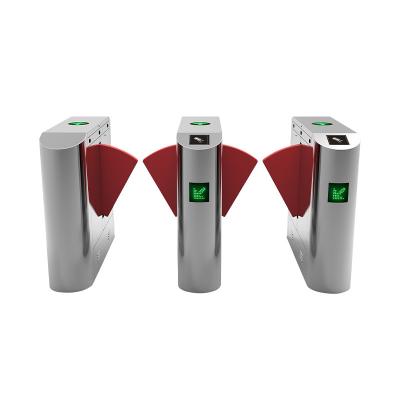 China 304 Stainless Steel School Entrance and Exit Door RFID Card Access Control System Face Recognition Flap Barrier Turnstile for sale