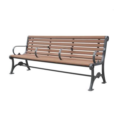 China Traditional Wood Slats For Public Seating Long Antique Modern Solid Wood Bench Outdoor Garden Bench For Parks for sale