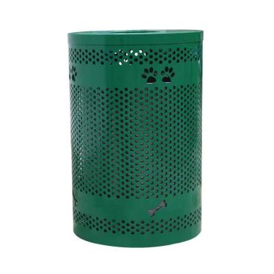 China Viable Outdoor Street Ashtray Garbage Bin Garden Waste Bin Park Green Stainless Steel Trash Can for sale