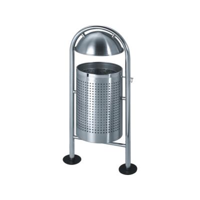 China Sustainable Outdoor Metal Trash Bin Perforated Stainless Steel Steel Waste Basket for sale