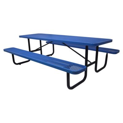 China Modern Outdoor Furniture Metal Picnic Table Bench Set Durable Iron Picnic Table Set for sale