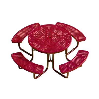 China Outdoor Dining Chairs Metal DINING TABLE Steel Picnic Table for sale