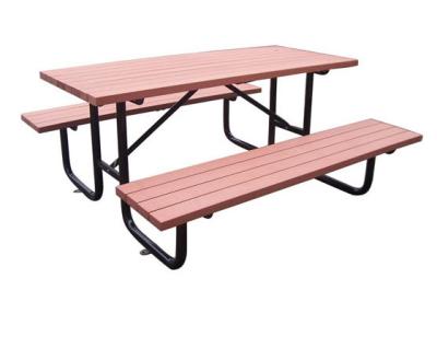 China Contemporary wooden picnic table chair set, wood plastic composite picnic table, picnic table wood for sale