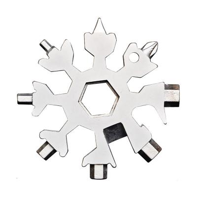 China GS Stainless Steel 18 In 1 Snowflake Multi Tool Screwdriver Silver for sale