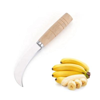 China Polished Curved Fruit Knife L17.6cm W4.3cm For Grapefruit Pineapple Banana for sale