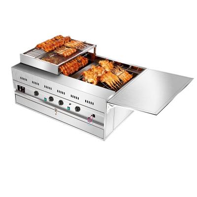 China Multifunctional Charcoal Gas Rotary Oven 4 Tier 6 Tier Chicken Rotisserie Chicken Oven Large Commercial Meat Processing Plants Hot Air Roast Chicken Wing Oven for sale