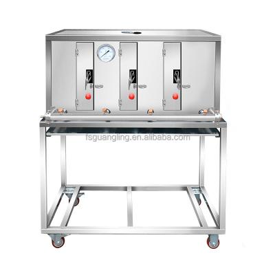 China Meat processing plants wholesale price stainless steel gas or charcoal grilled rabbit oven/fish barbecue electric heating oven for sale