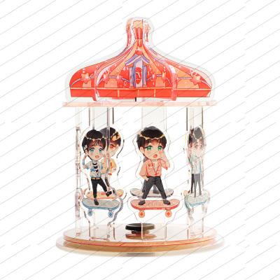 China Multifunctional Manufacturer Customized Acrylic Star Ferris Wheel Stand Toy Cartoon Carousel Standee for sale