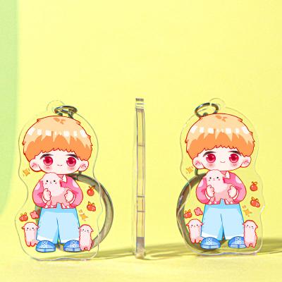 China 2021 Newest Low MOQ Wholesale Fashion Cartoon Acrylic Anime llaveros key chain personalizados for sale