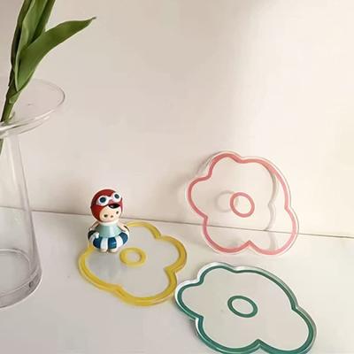 China New Arrival Cheap Viable Custom Shape Transparent Double Sided Printing Acrylic Plastic Coasters Stand for sale