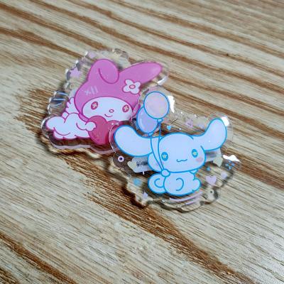 China Nickel Free Resin Epoxy Printed Clear Lapel Safety Badge Pins Custom Logo Acrylic Cute Cheap Pins for sale