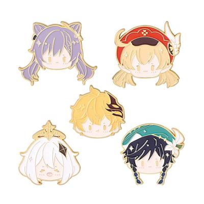 China Cute Anime Zinc Alloy Soft Enamel Girl Europe Wholesale Customized Design Pins Pins Badge for sale