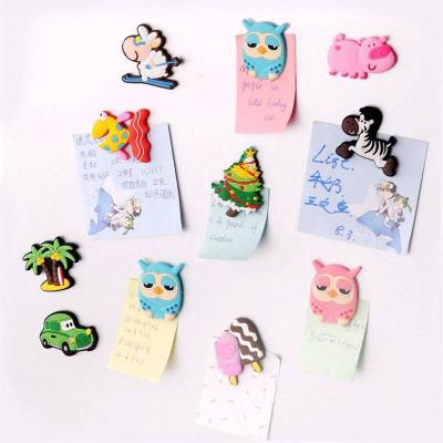 China Wholesale Personalized Anime PVC 3D Fridge Magnet Rubber Animal Design Custom Fridge Magnet Cartoon Animal For Decorations And Toy for sale